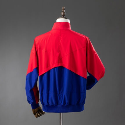 Mens Barcelona Windbreaker Deep Royal Blue & Noble Red Jacket