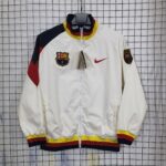 Mens Barcelona Windbreaker White Jacket