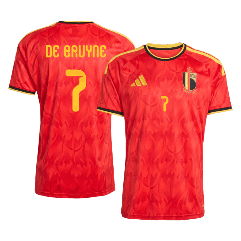 Mens Belgium 2026 World Cup Home Jersey – De Bruyne 7