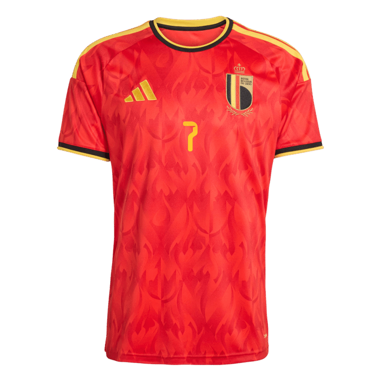Mens Belgium 2026 World Cup Home Jersey – De Bruyne 7