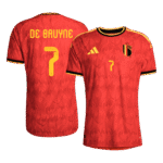 Mens Belgium 2026 World Cup Home Jersey – De Bruyne 7 Player Version