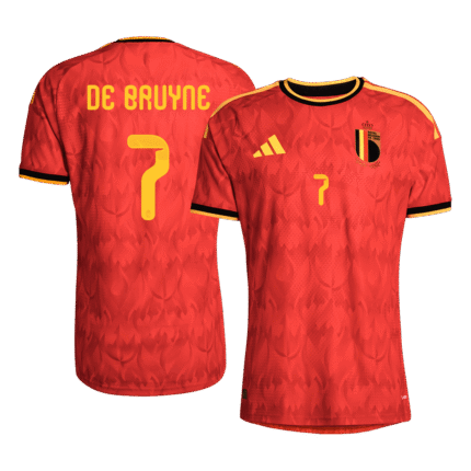 Mens Belgium 2026 World Cup Home Jersey – De Bruyne 7 Player Version