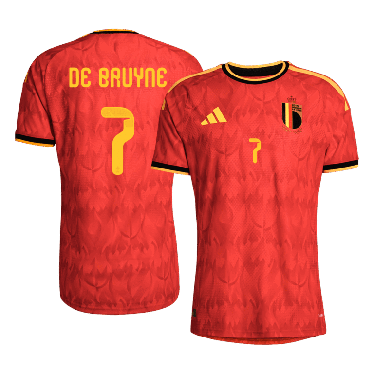 Mens Belgium 2026 World Cup Home Jersey – De Bruyne 7 Player Version
