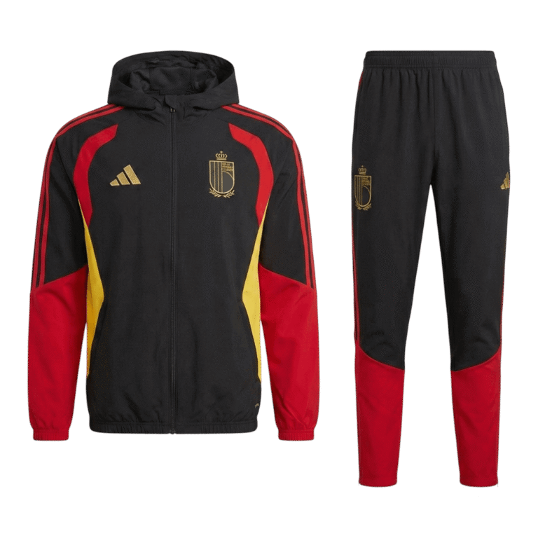 Mens Belgium 2026 World Cup World Cup Red&Black Tracksuit