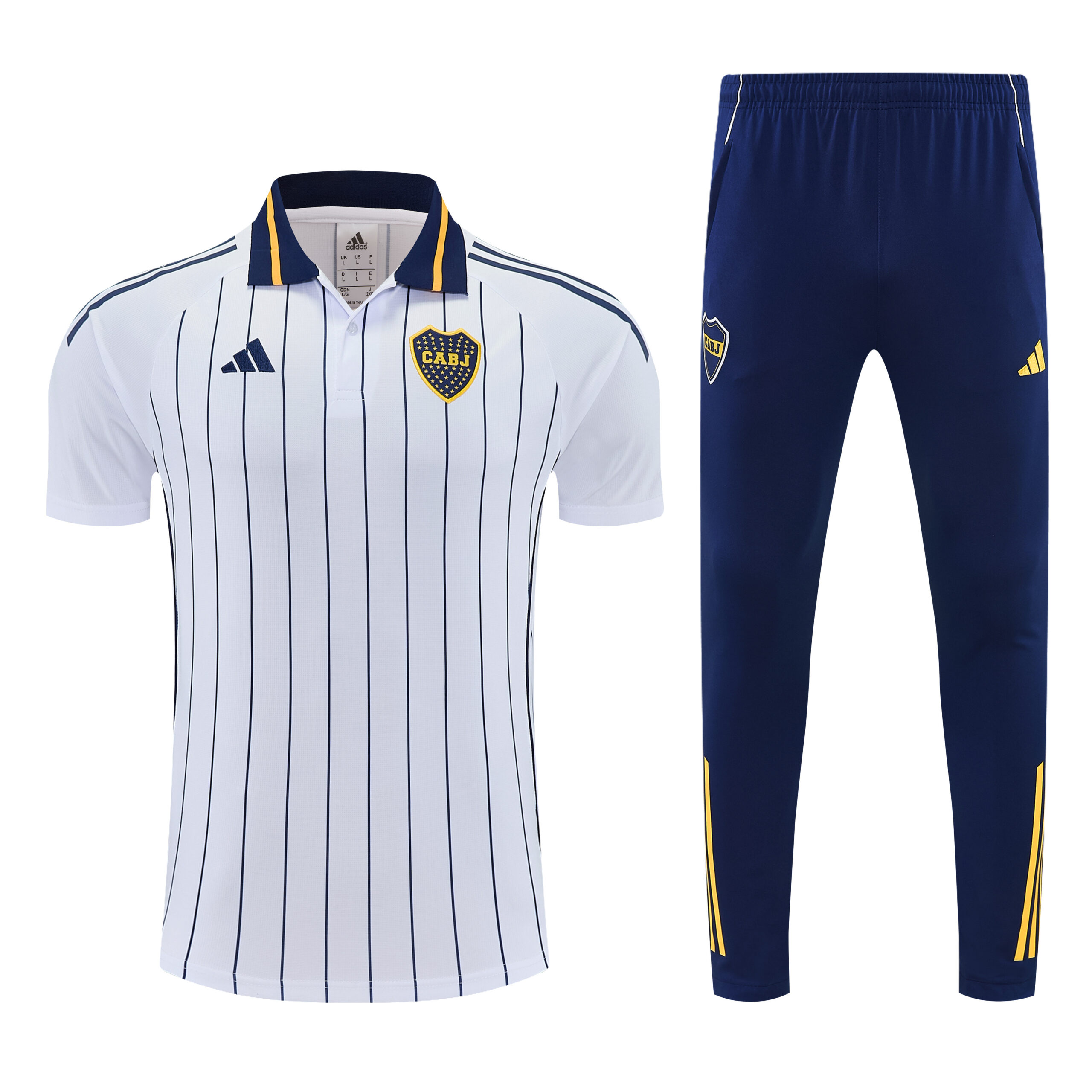 Mens Boca Juniors 2025/26 Suit White Polo Mens Boca Juniors 2025/26 Suit White Polo