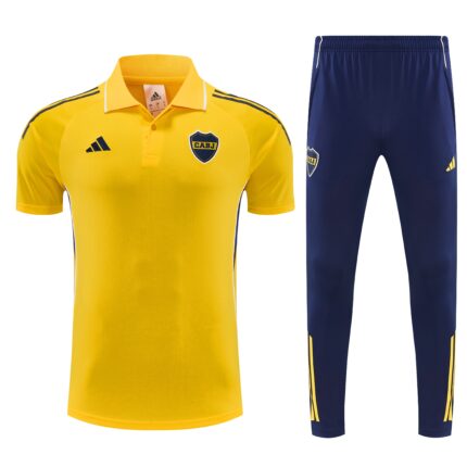 Mens Boca Juniors 2025/26 Suit Yellow Polo