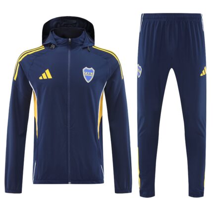 Mens Boca Juniors 2026/27 Windbreaker Suit Black Jacket