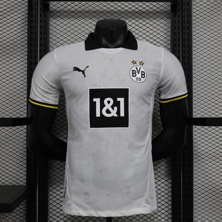 Mens Borussia Dortmund 2024/25 White Jersey Player Version