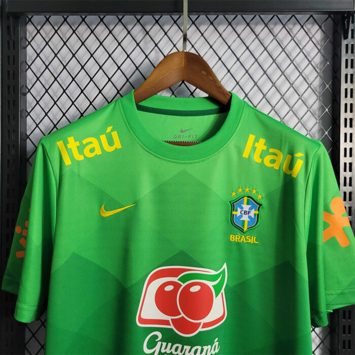 Mens Brazil 2022 World Cup World Cup Green Training Jersey