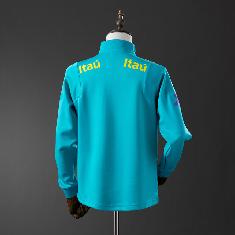 Mens Brazil 2022 World Cup World Cup Lake Blue Jacket