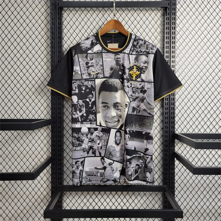 Mens Brazil 2023 PELE Commemorative Black Jersey