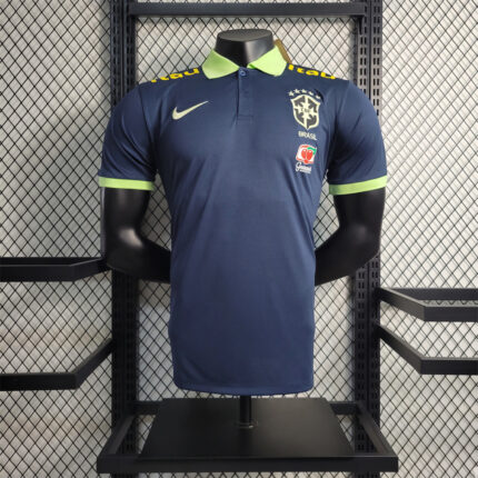 Mens Brazil 2023 Royal Blue Polo Player Version