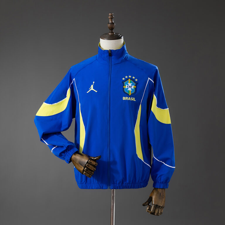 Mens Brazil 2026 World Cup Jordan Anthem Windbreaker Jacket