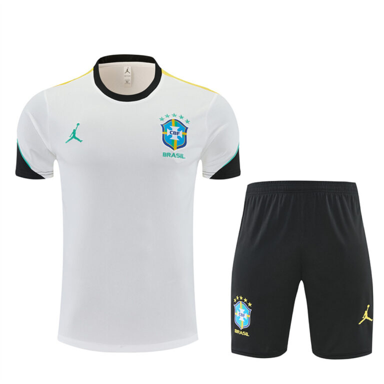 Mens Brazil 2026 World Cup Jordan Collaboration White Training Jersey