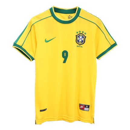 Mens Brazil Retro Home Jersey – Ronaldo 9