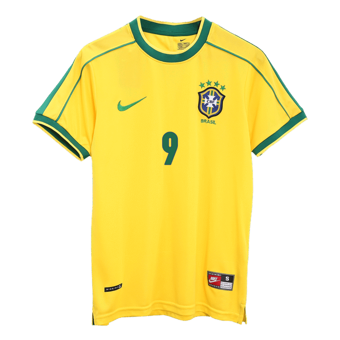 Mens Brazil Retro Home Jersey – Ronaldo 9