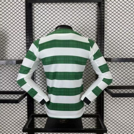 Mens Celtic 2025/26 Home Long Sleeve Jersey Player Version
