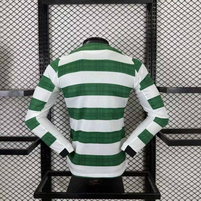 Mens Celtic 2025/26 Home Long Sleeve Jersey Player Version