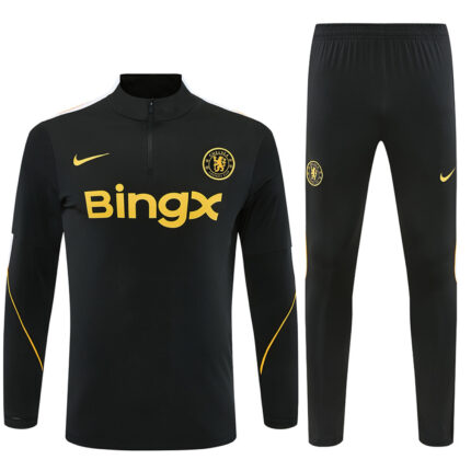 Mens Chelsea 2026/27 Half-zip Black Tracksuit