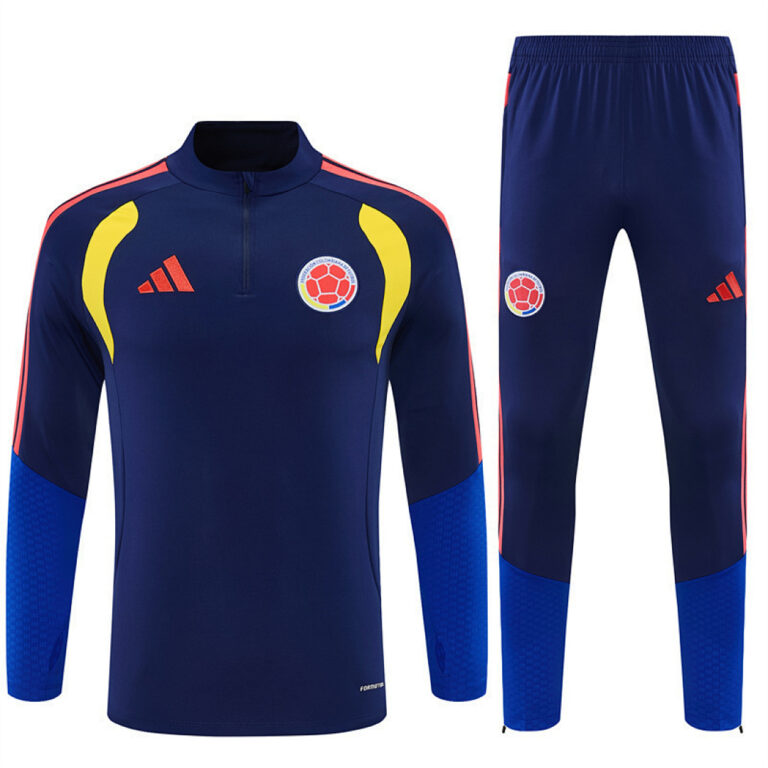 Mens Colombia 2026 World Cup Half-zip Royal Blue Tracksuit