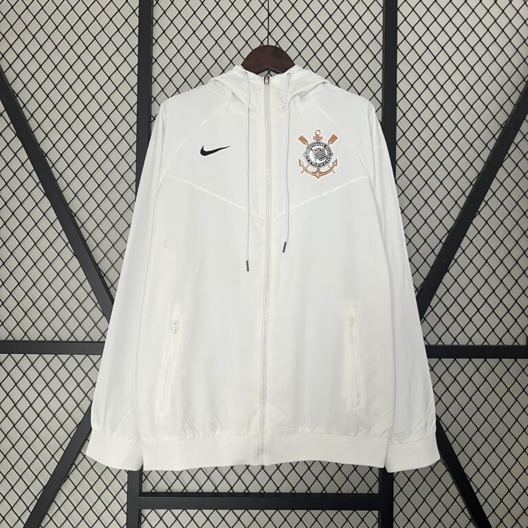 Mens Corinthians 2024/25 White Windbreaker Jacket