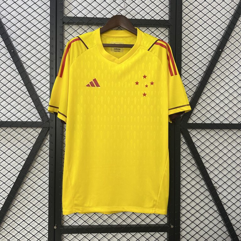 Mens Cruzeiro 2024/25 Goalkeeper Limited Edition Yellow Jersey