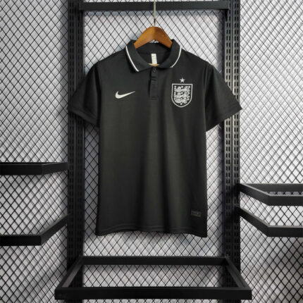 Mens England 2022 World Cup World Cup Black Polo