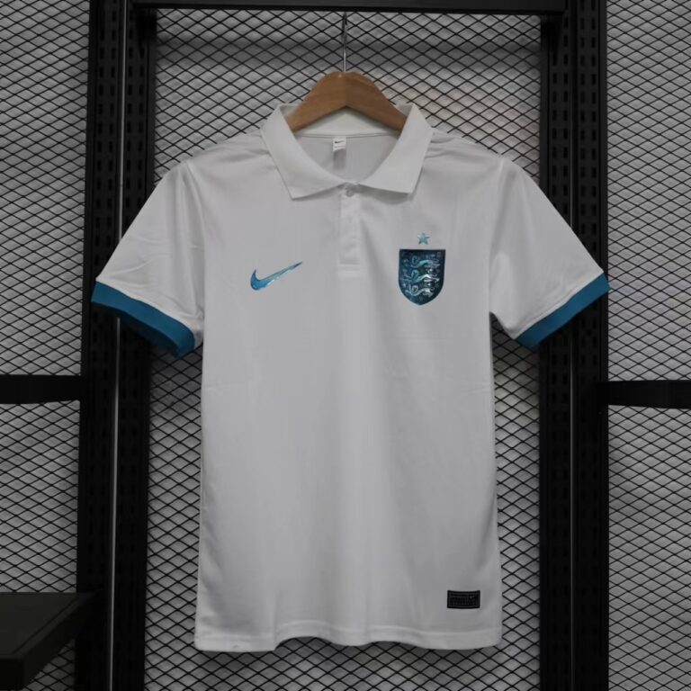 Mens England 2023 White Polo