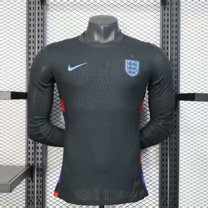 Mens England 2025 Away Long Sleeve Jersey Player Version