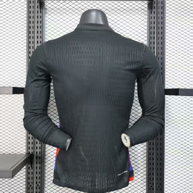 Mens England 2025 Away Long Sleeve Jersey Player Version
