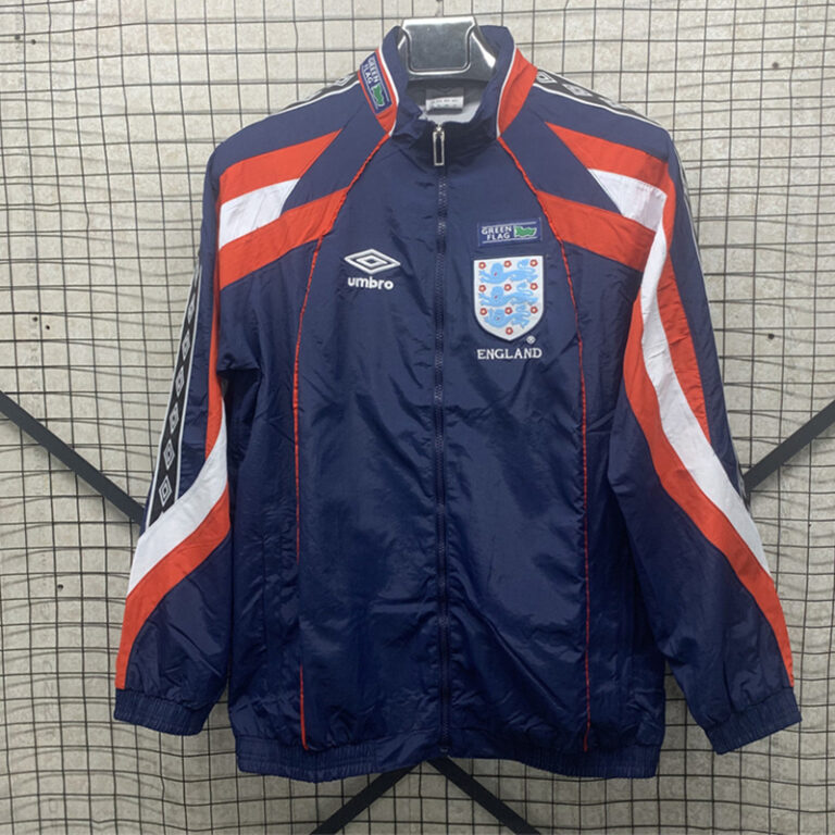 Mens England 2025 Blue Windbreaker Jacket