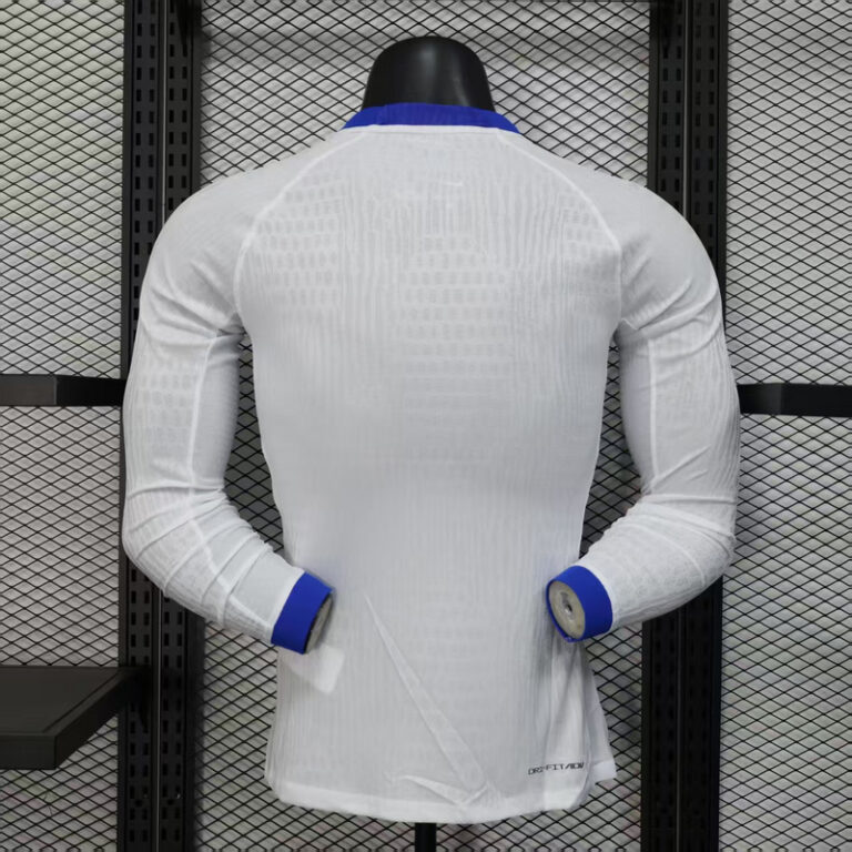 Mens England 2025 Home Long Sleeve Jersey Player Version