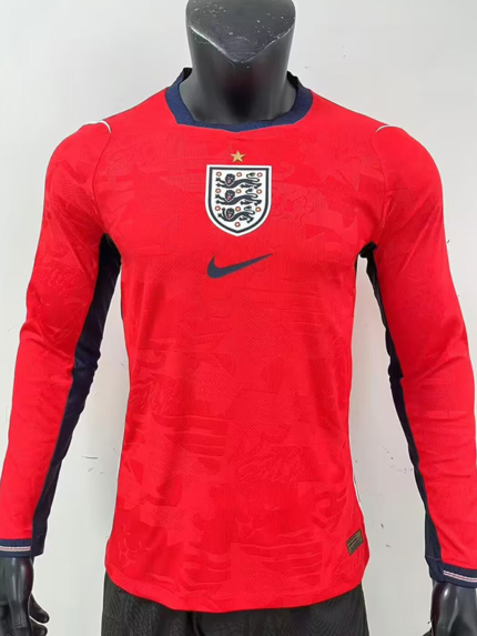 Mens England 2026 World Cup Away World Cup Long Sleeve Jersey Player Version