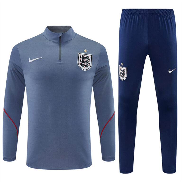 Mens England 2026 World Cup Half-zip Gray Tracksuit