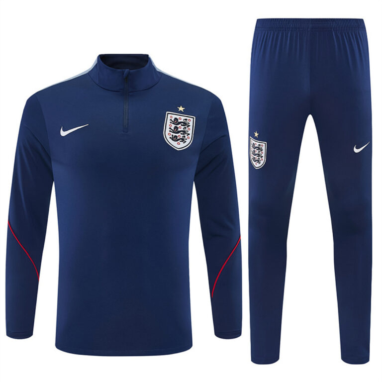 Mens England 2026 World Cup Half-zip Royal Blue Tracksuit