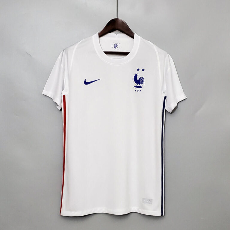Mens France 2020 Away white Retro Style Jersey