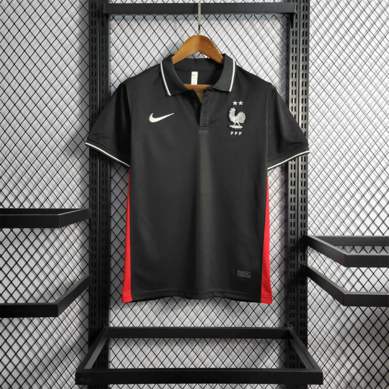 Mens France 2022 World Cup World Cup Black Polo