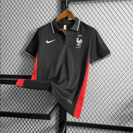 Mens France 2022 World Cup World Cup Black Polo
