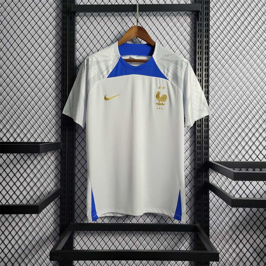 Mens France 2022 World Cup White Training Jersey Mens France 2022 World Cup White Training Jersey