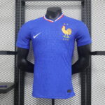 Mens France 2024 Home Blue Jersey Player Version