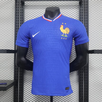 Mens France 2024 Home Blue Jersey Player Version