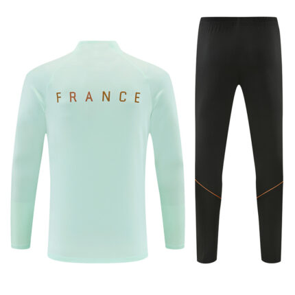 Mens France 2026 World Cup Half-zip Light Green Tracksuit