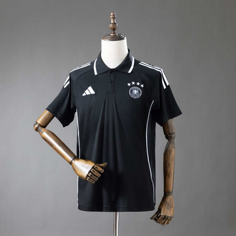 Mens Germany 2025 Black Polo