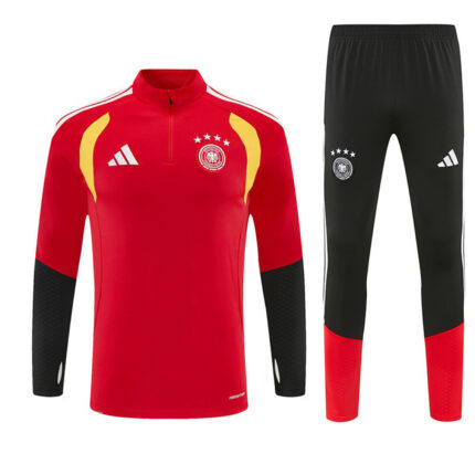 Mens Germany 2026 World Cup Half-zip Red Tracksuit