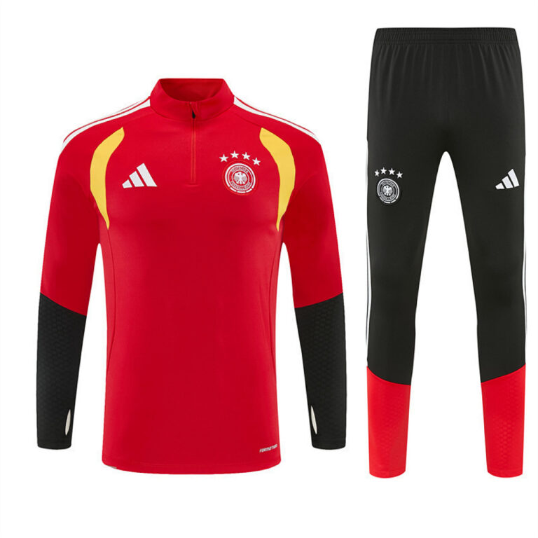 Mens Germany 2026 World Cup Half-zip Red Tracksuit