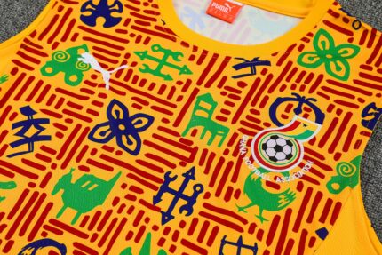 Mens Ghana 2025 Orange Training Vest