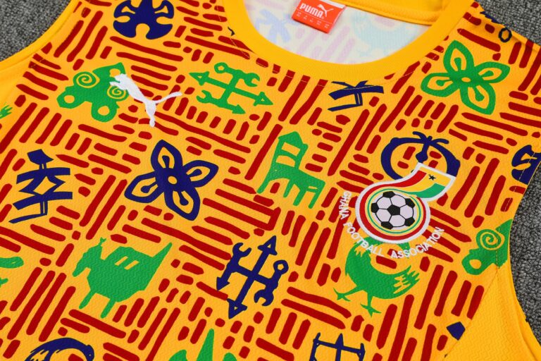Mens Ghana 2025 Orange Training Vest