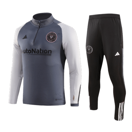 Mens Inter Miami CF 2023/24 1 4 Zip Gray Tracksuit