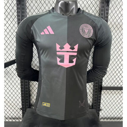 Mens Inter Miami CF 2025/26 Away Long Sleeve Jersey Player Version