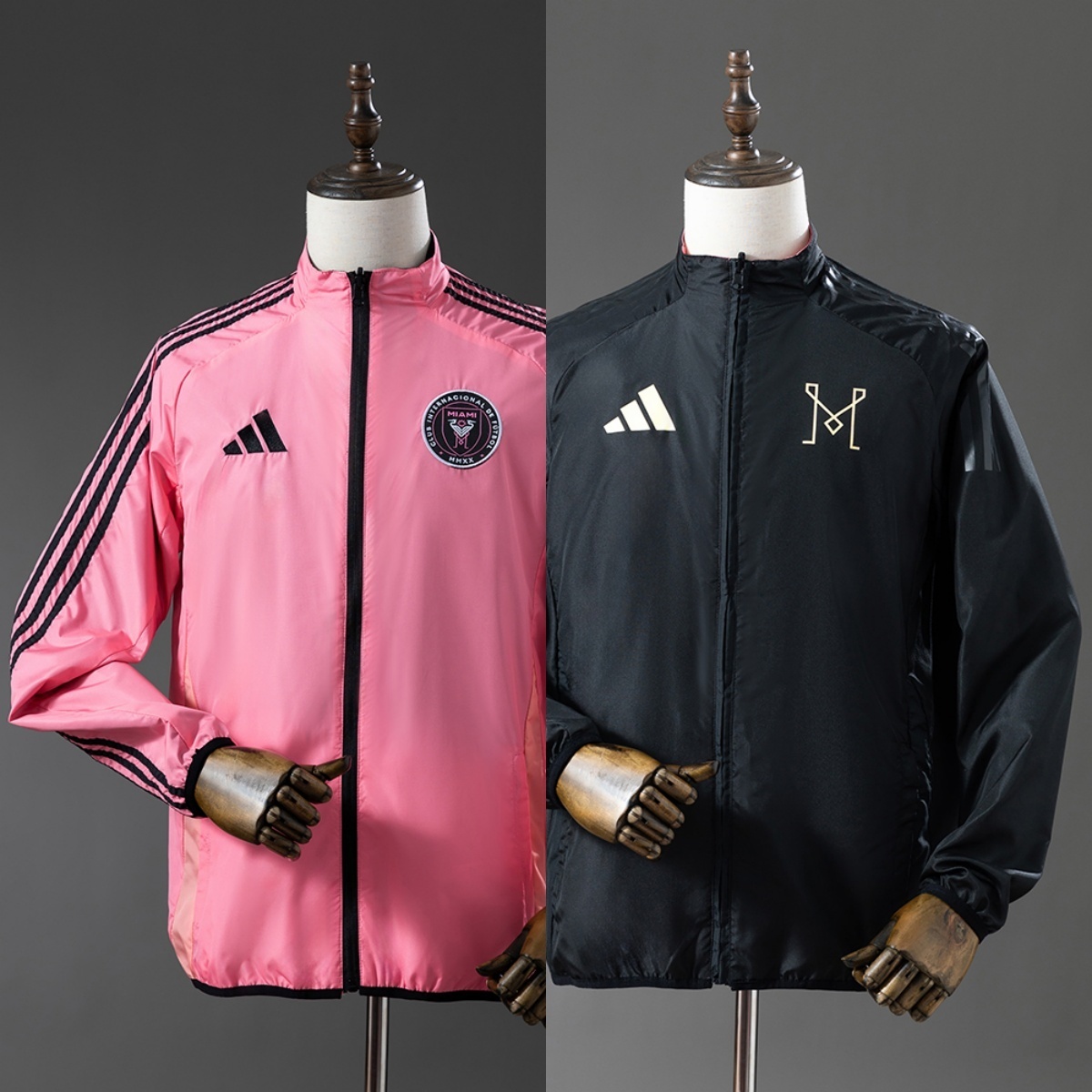 Mens Inter Miami CF 2025/26 Trench Coat Reversible Windbreaker Jacket Mens Inter Miami CF 2025/26 Trench Coat Reversible Windbreaker Jacket